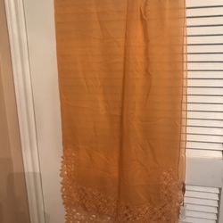 Egon Furstenberg Orange Silk Scarf NWT