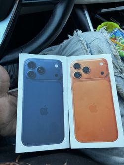 iPhone 17 pro max navy blue and orange