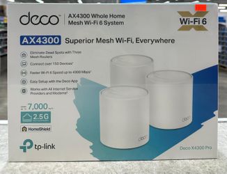 TP-Link Deco AX4300 Pro Wi-Fi 6 Whole Home System, 3pk