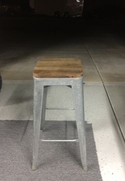 Galvanized stool