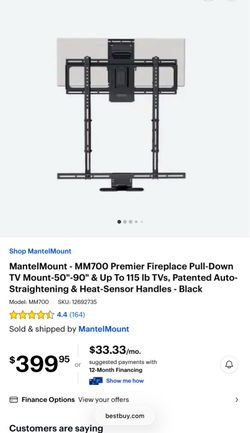 MantelMount MM700 Pull-Down TV Wall Mount $185