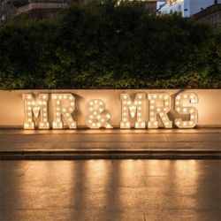 MR & MRS Marquee Letter For Only 900