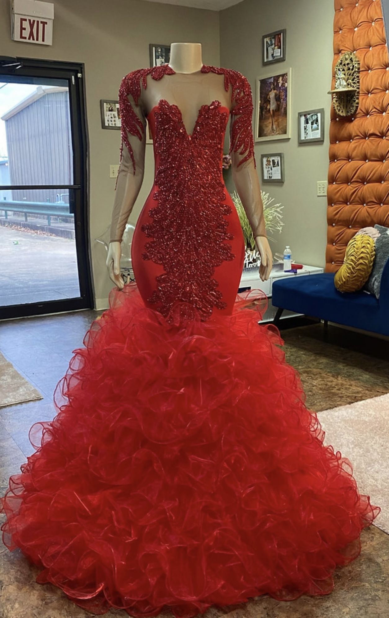 Prom Dress Red Size Small 