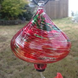 New Glass Hummingbird Feeder