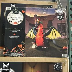 Members Mark Pre-Lit Inflatable Dragon Brand New In Box 