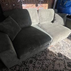 Green Corduroy Couch 