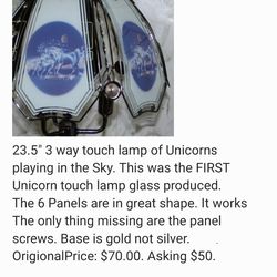 Discontinued Unicorn Lamp