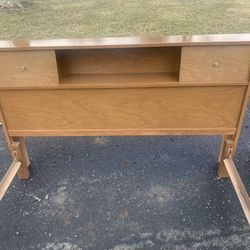 Vintage MCM Small Dresser & Full Size Bookshelf Bedframe