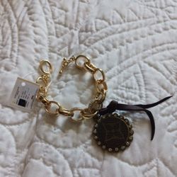 Womens Bracelet LV Coated Canvas Charm