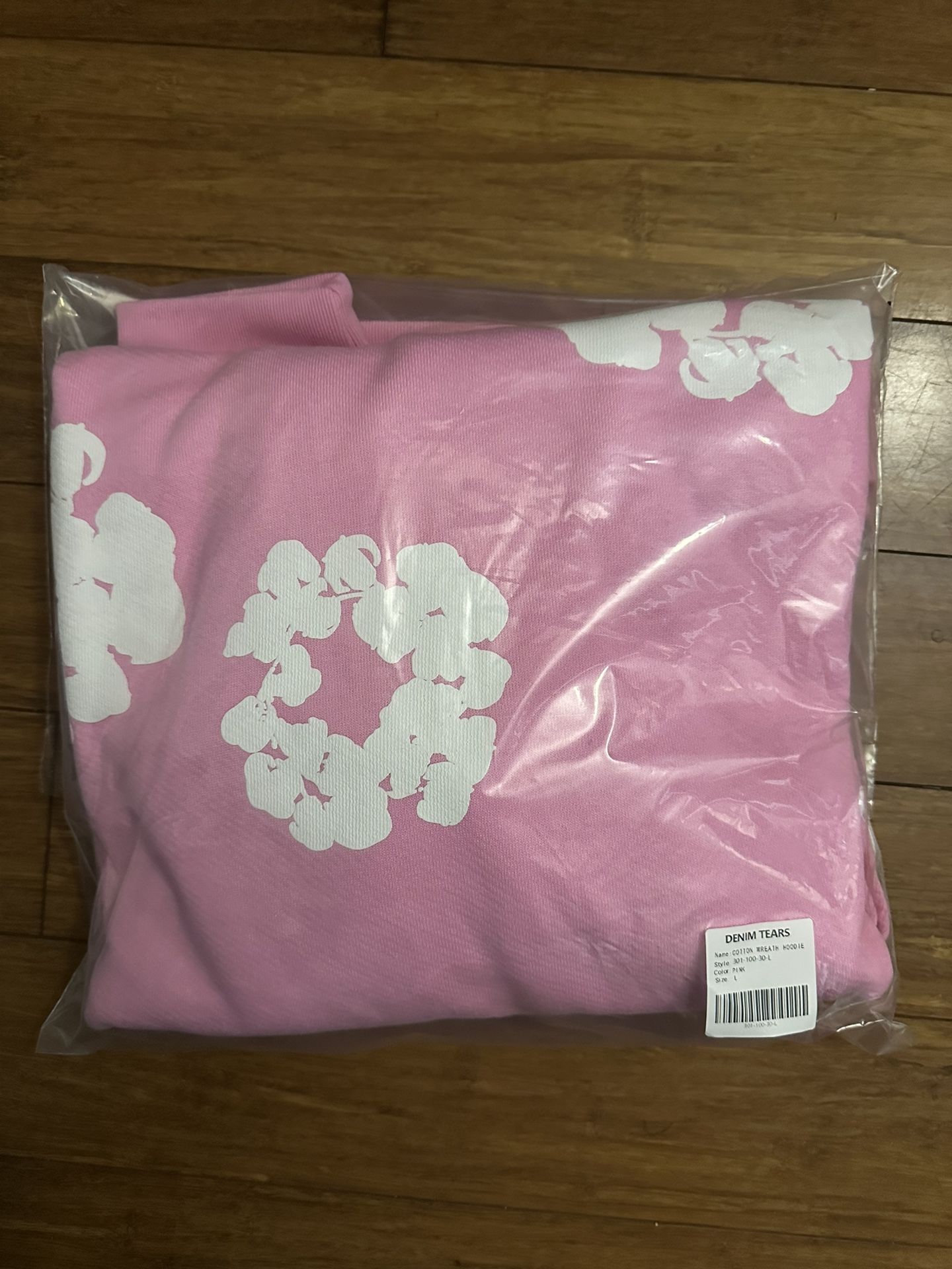 Denim Hoodie Pink