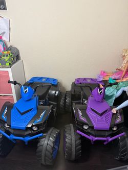 Kids Ride-On ATV Toy 4-Wheelers – Blue & Purple
