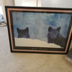 Framed Wolf Print 