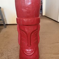 Medium Brick Red 2ft Tiki Totem statue