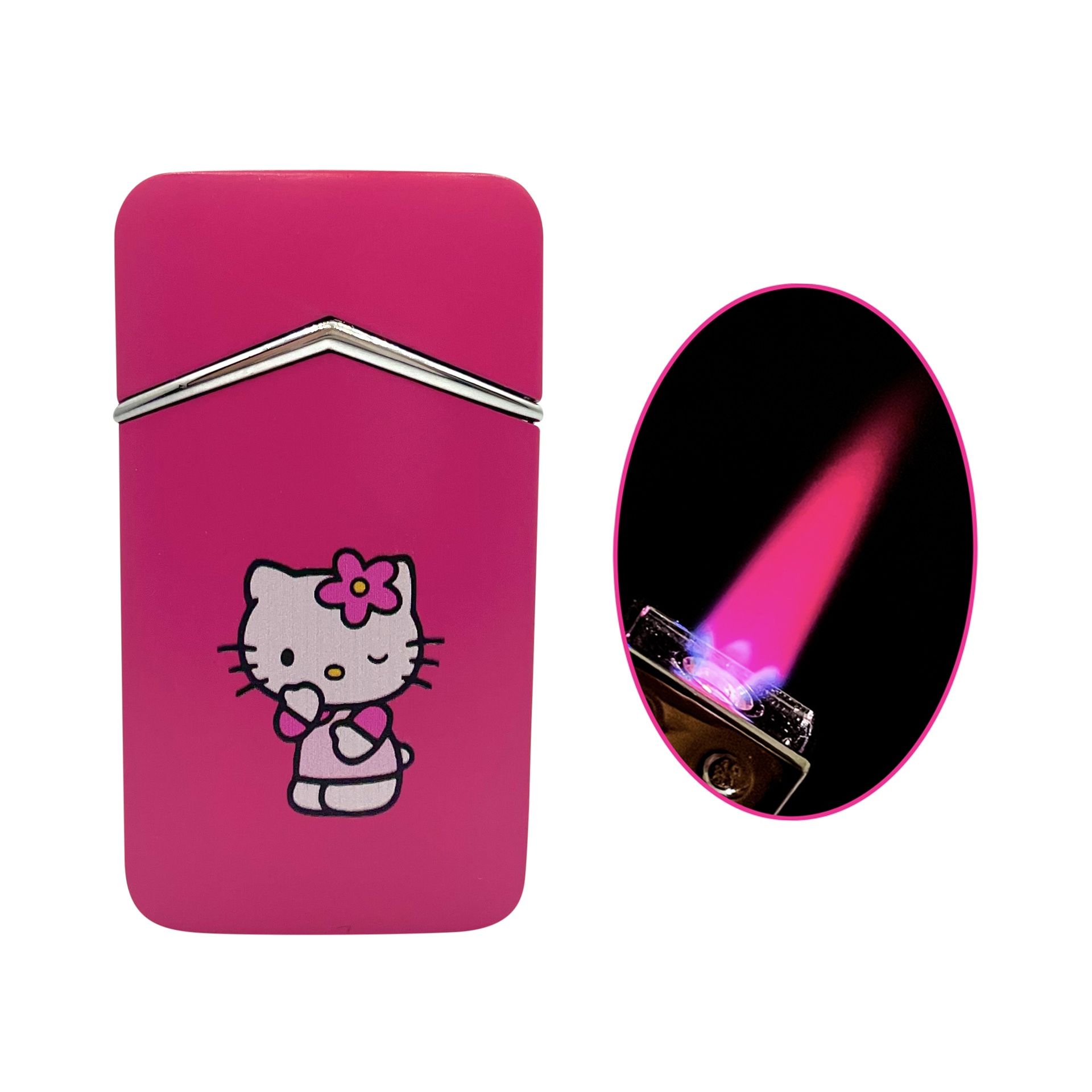 Hello Kitty Pink Flame Refillable Butane Torch Lighter