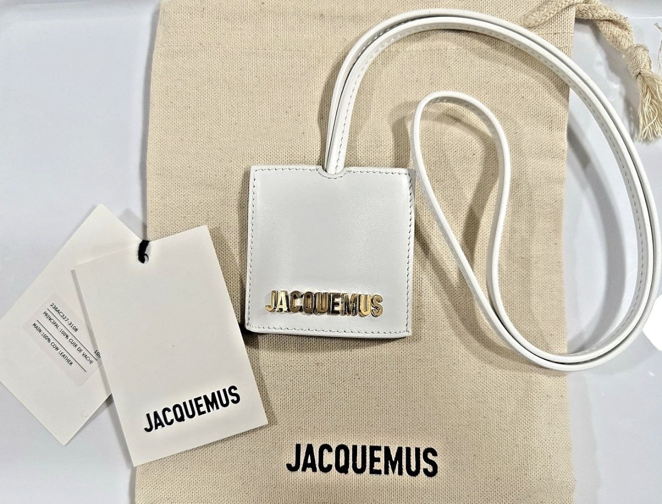 JACQUEMUS - White Le Chouchou Le Porte Clés Bagage Keychain