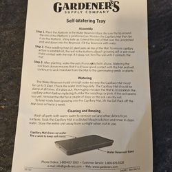 Gardner Supply Self Watering Tray
