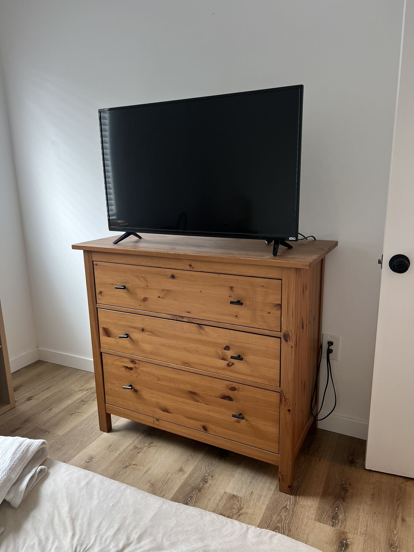 Brown Wood Dresser 3 Drawer