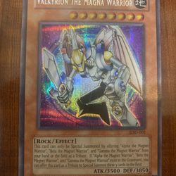 Yugioh Valkyrion The Magna Warrior SDD-001 Prismatic Secret Rare LP/NM