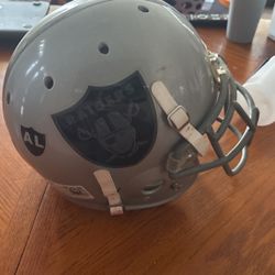 A custom raiders helmet