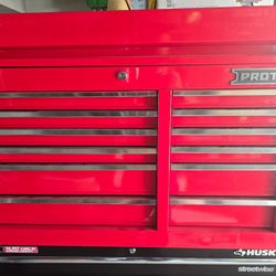 Tool Box Proto Velocity 42" 12-Drawer Double Bank Top Chest - Red
