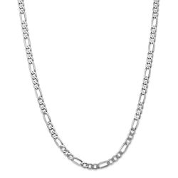Brand New 14K White Gold Figaro Chain (24” - 5.5mm)