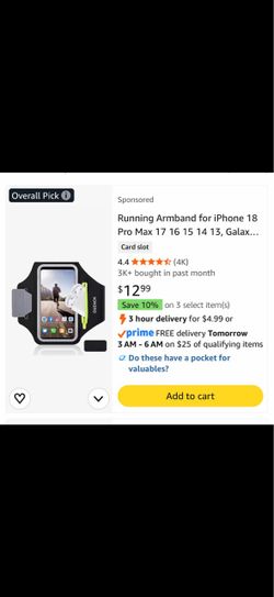 iPhone 17 pro or 18 pro max running armband