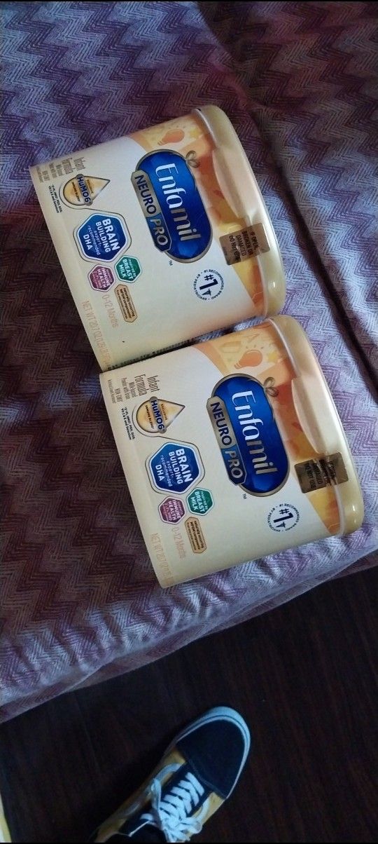 ENFAMIL NUERO PRO 20.7 OUNCE BIG TUBS FOR $30 CASH OR ZELLE EACH THEY RETAIL FOR $40 WITH TAXES AT ANY STORE (I HAVE 12 AVAILABLE)
(DELIVERY IS AVAILA