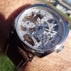 Unitas 6498 Skeleton in Radiomir style case
