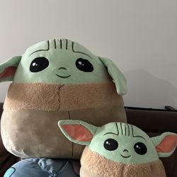 Baby Yoda Squishmallow Set Of Two 