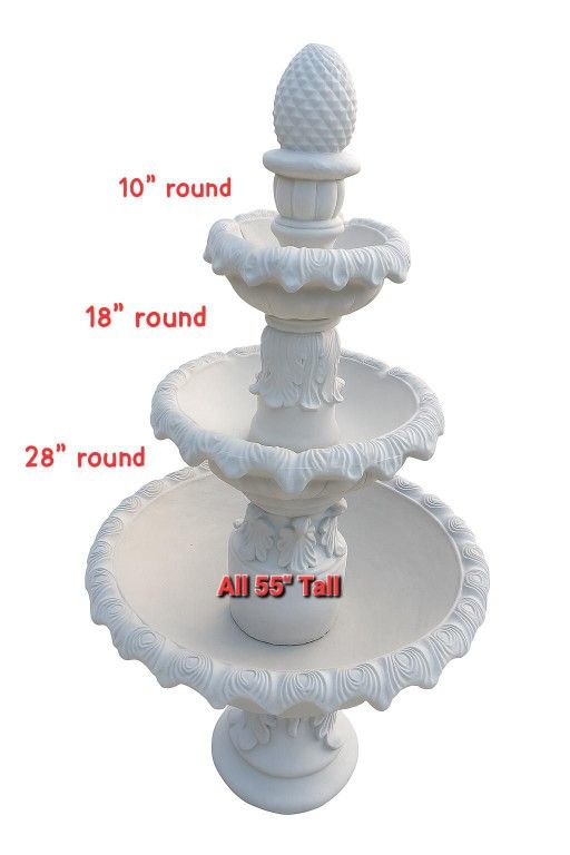 fountain Concrete Statue All 55" Tall  ... Pls ,  read All The information 