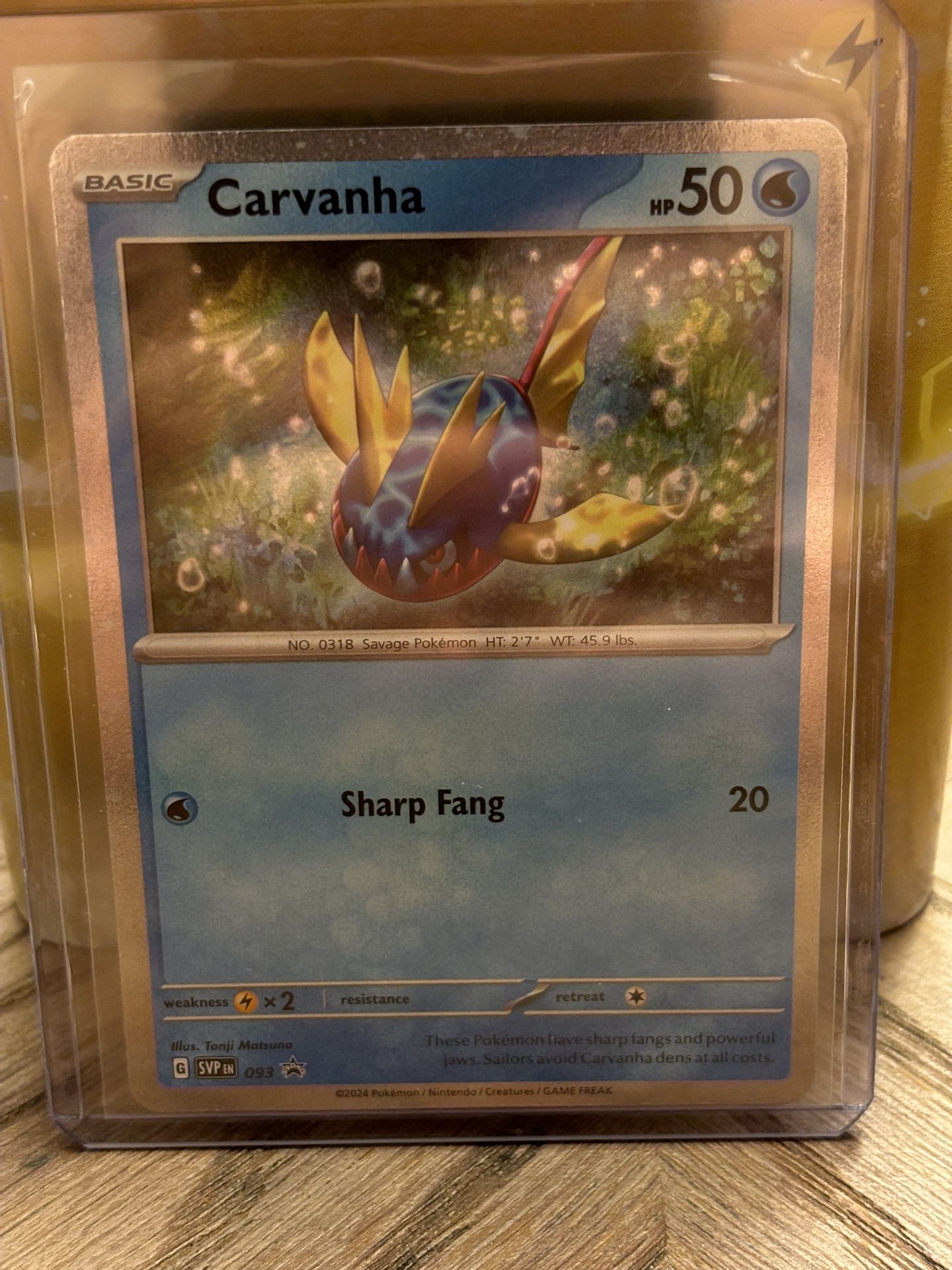 Carvanha SVP093 Black Star Promo Scarlet & Violet Holo Pokemon Card