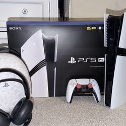 PlayStation 5 Pro Console Bundle With Sony Wireless Headset Ps5 Pro
