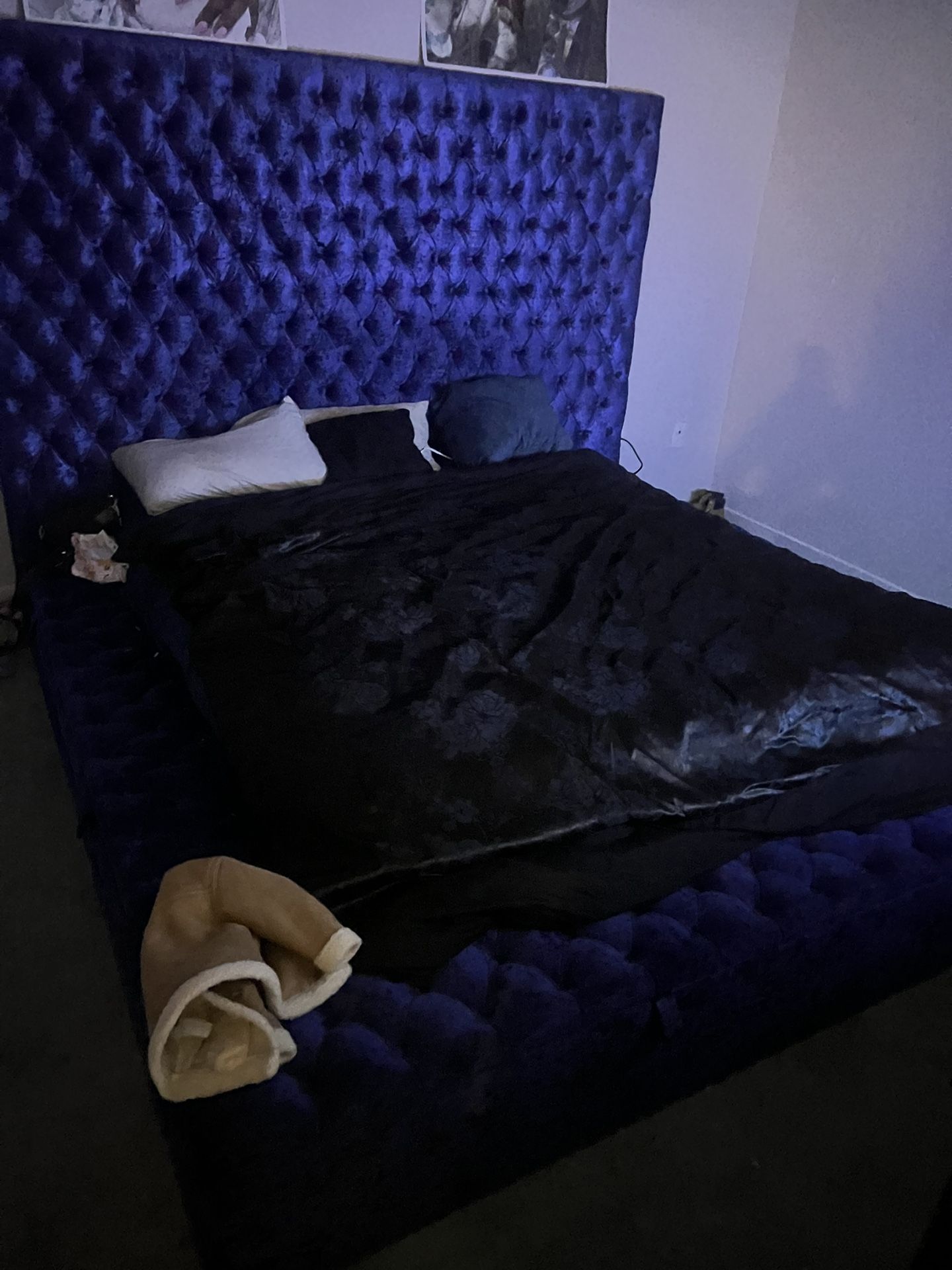 Royal Blue King Bed Frame