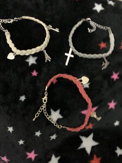 Charm bracelets set of 3 brand new