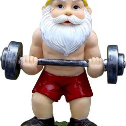 Garden Gnomes Outdoor Statues Workout Decorations for Home & Outdoor for Patio, Lawn, Backyard Garden Gnome Funny Resin Garden Statues Outdoor Decor (