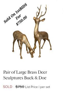 Solid Brass Deer