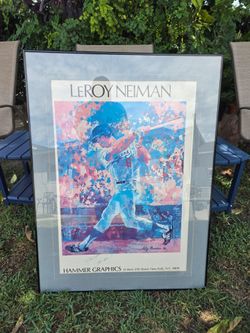 Steve Garvey LeRoy Neiman Framed Art Print By Hammer Graphics Autographed By Steve Garvey