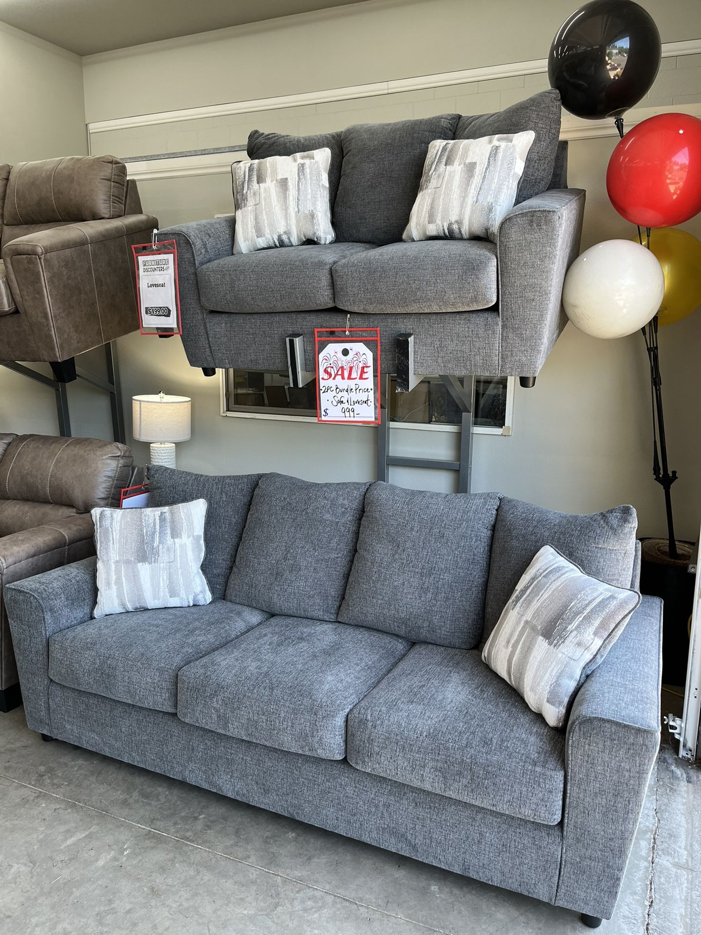 2pc Sofa And Loveseat Set