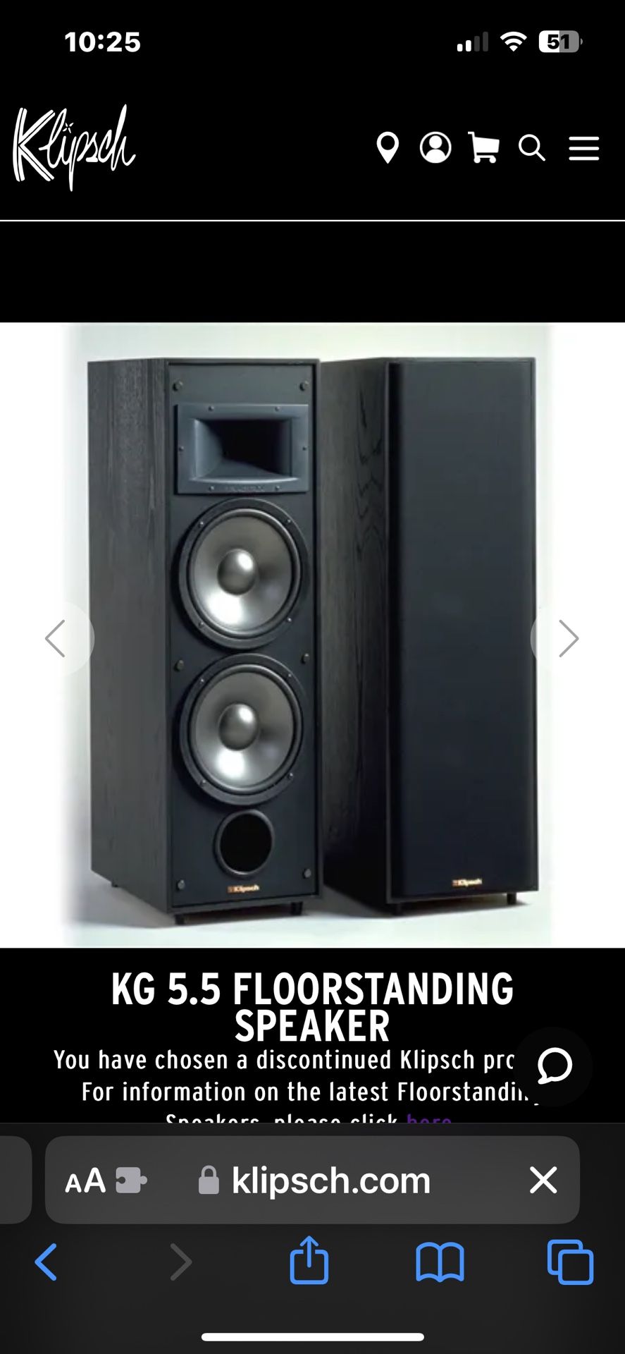 Klipsch  Floor Speakers KG 5.5 