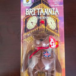 RARE - Britannia The Bear - TY - 1999 - Tag Error