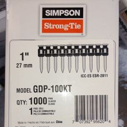 Gdp-  1" nails w gas 1000 each box $85 ea. 10 boxes for 700