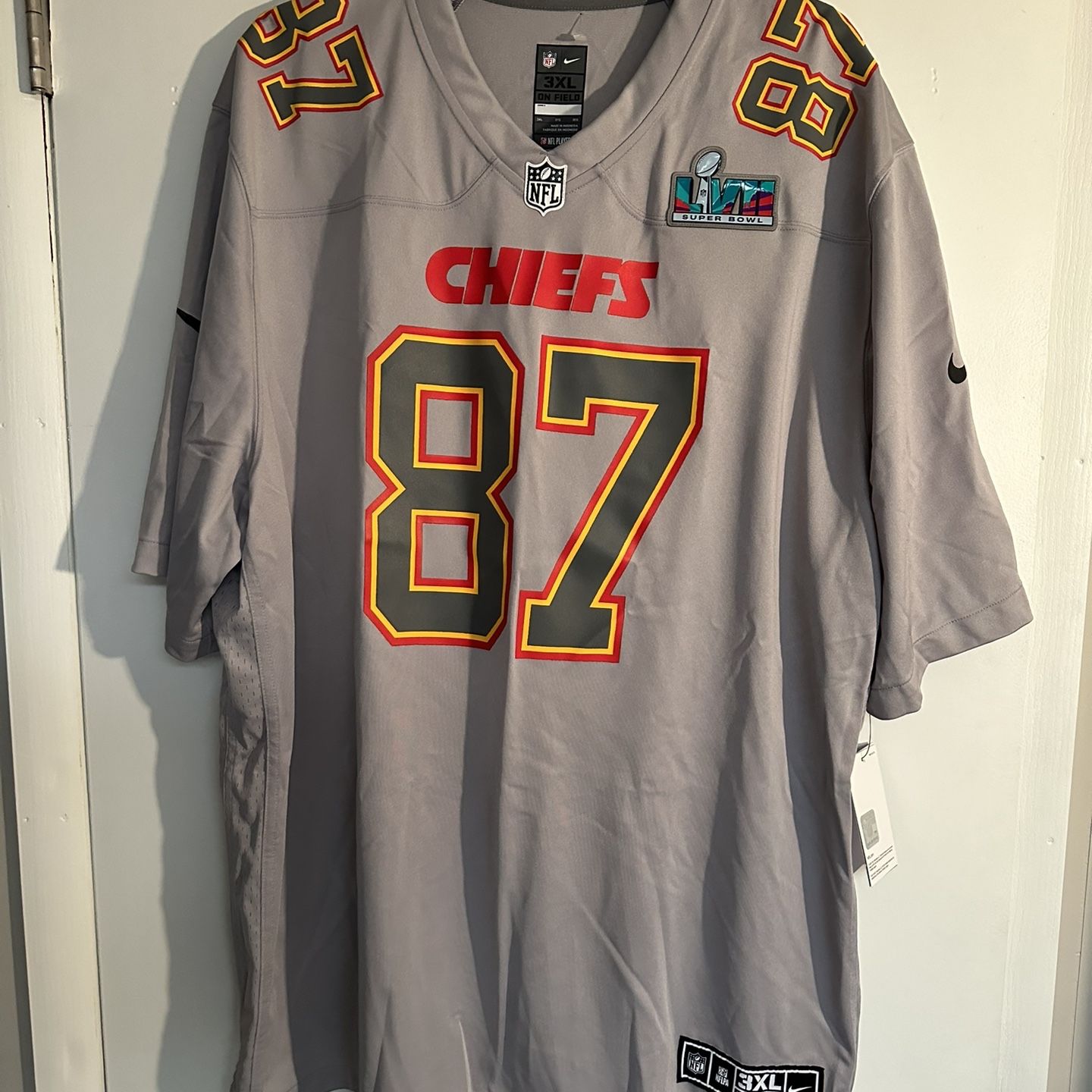 NIKE Travis Kelce / Kansas City Chiefs 3-XL/Grey Superbowl