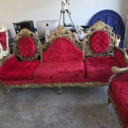 Couch And Chair And 2 Mirrors & Wall Decor