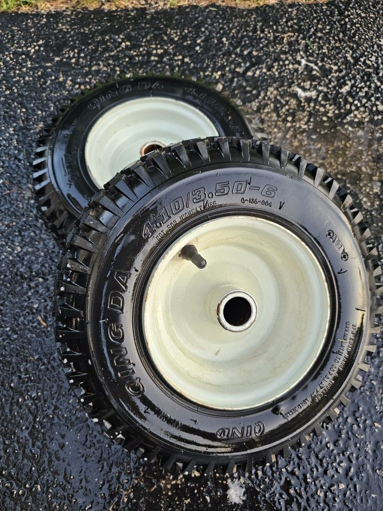 4.10/3.50-6 Tire w/ Wheel (Pair)