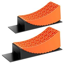 2PCS Non-Slip Leveling Ramps Adjustments 1/2in To 4in