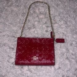 Slim, red  Coach Bag