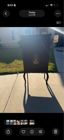Antique mahogany sheet music cabinet/storage