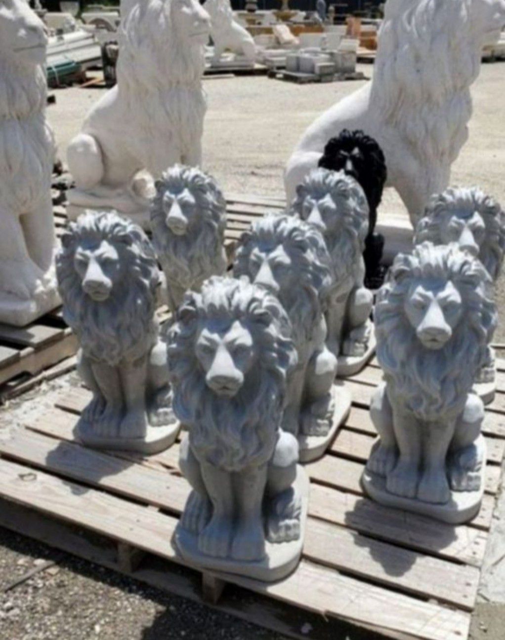 Concrete Lion Statue
