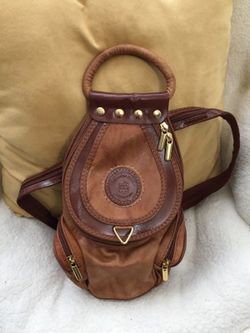 Vintage Valentino Di Max Mini Leather Backpack Design Of Italy