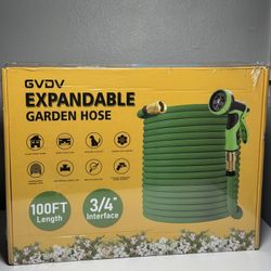 Garden Hose, 100ft Expandable Water Hose with Spray Nozzle, No-Kink Leak-Proof
